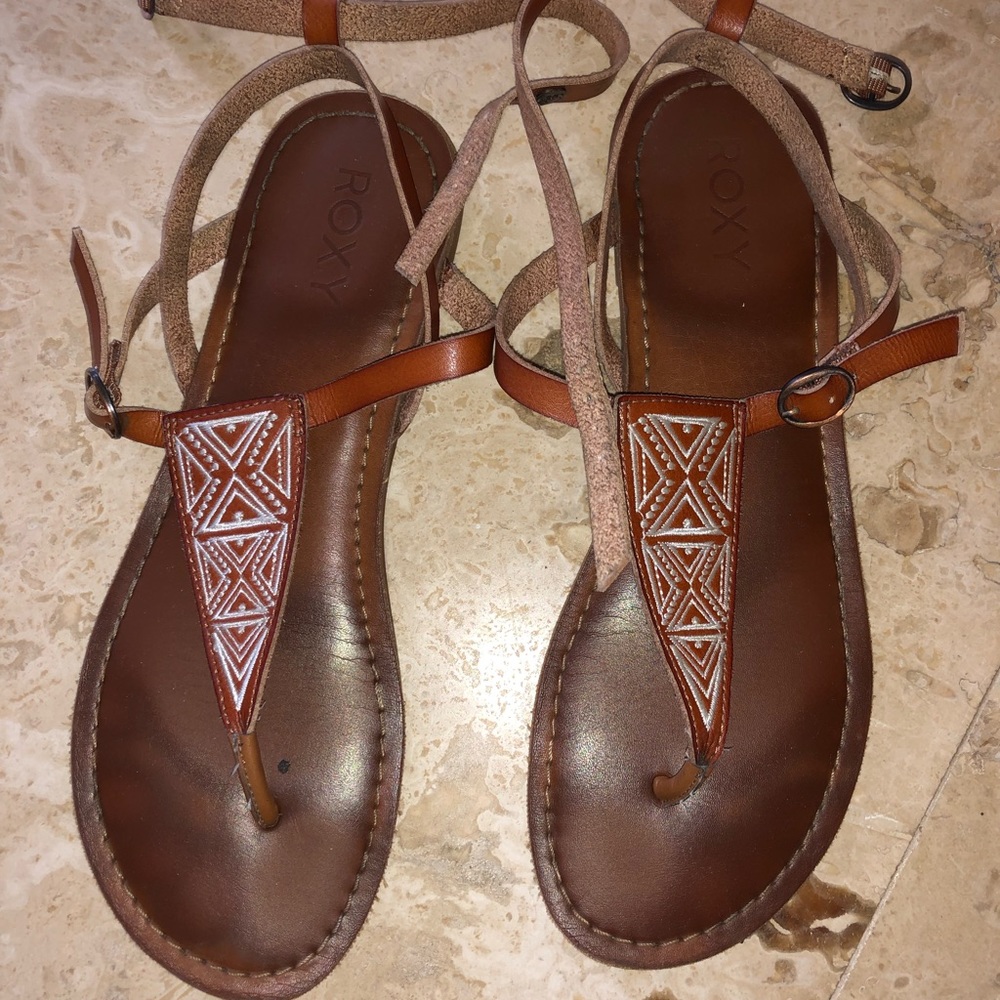 Roxy scrappy brown sandal